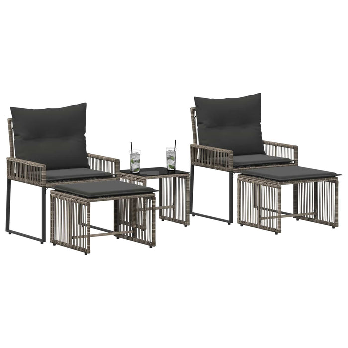 Set de Mobilier pentru Exterior 11 pcs Gri și gri închis - WALTI WALTI