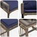 Set de Mobilier pentru Exterior 11 pcs Gri și albastru marin - WALTI WALTI