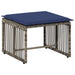 Set de Mobilier pentru Exterior 11 pcs Gri și albastru marin - WALTI WALTI