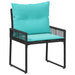 Set de Mobilier pentru Exterior 11 pcs Negru și Turcoaz - WALTI WALTI
