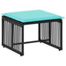 Set de Mobilier pentru Exterior 11 pcs Negru și Turcoaz - WALTI WALTI