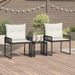 Set de Mobilier pentru Exterior 7 pcs Negru și Alb crem - WALTI WALTI