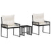 Set de Mobilier pentru Exterior 7 pcs Negru și Alb crem - WALTI WALTI