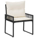 Set de Mobilier pentru Exterior 7 pcs Negru și Alb crem - WALTI WALTI