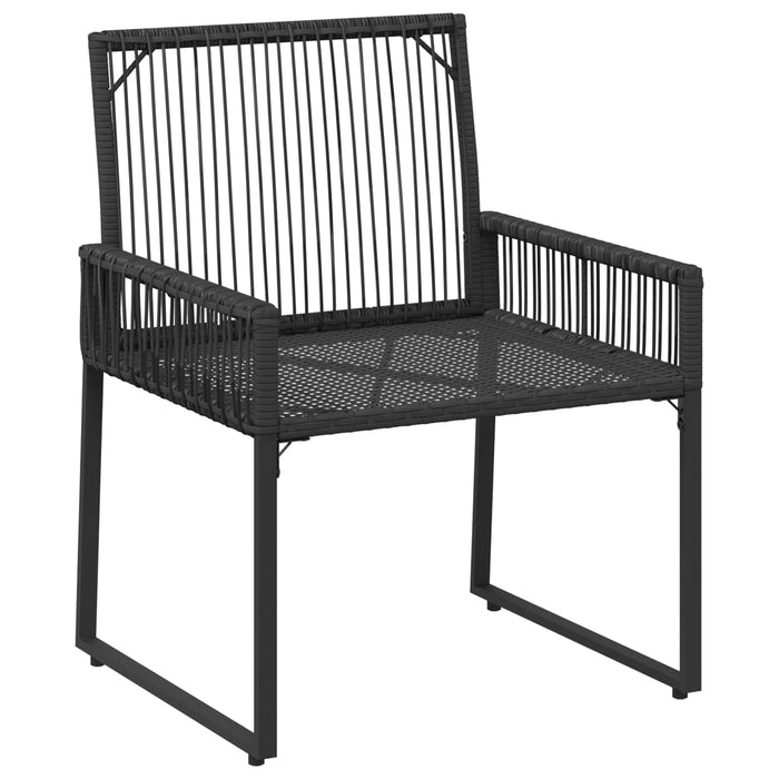 Set de Mobilier pentru Exterior 7 pcs Negru și Alb crem - WALTI WALTI
