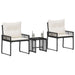 Set de Mobilier pentru Exterior 7 pcs Negru și Alb crem - WALTI WALTI