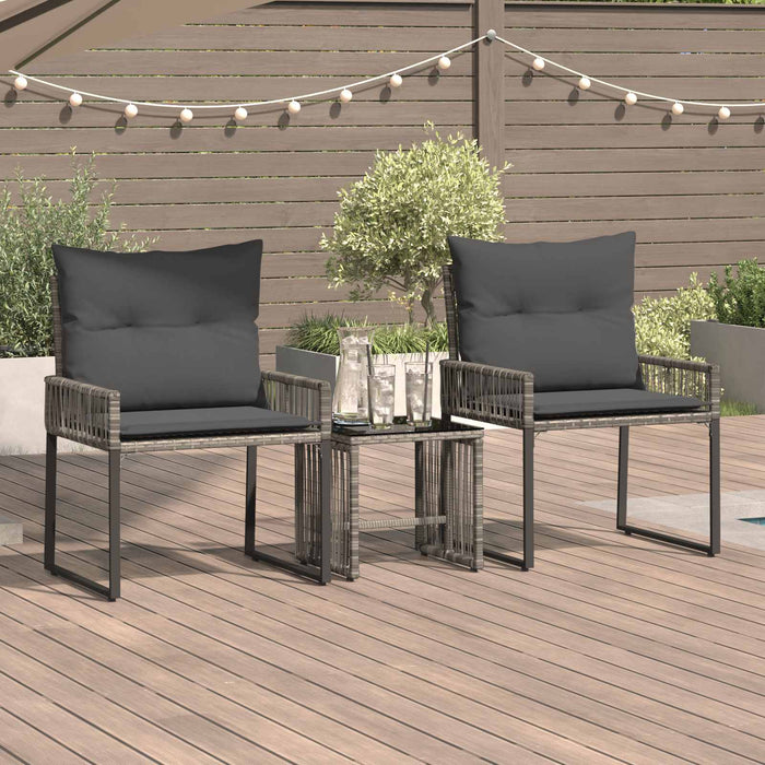 Set de Mobilier pentru Exterior 7 pcs Gri și gri închis - WALTI WALTI