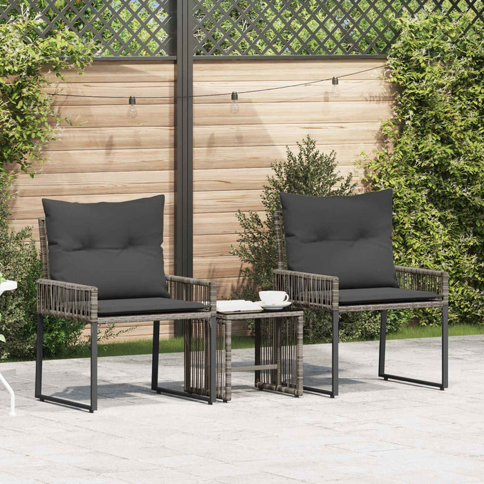 Set de Mobilier pentru Exterior 7 pcs Gri și gri închis - WALTI WALTI