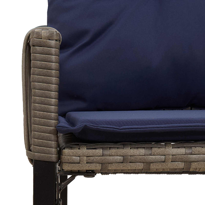 Set de Mobilier pentru Exterior 7 pcs Gri și albastru marin - WALTI WALTI