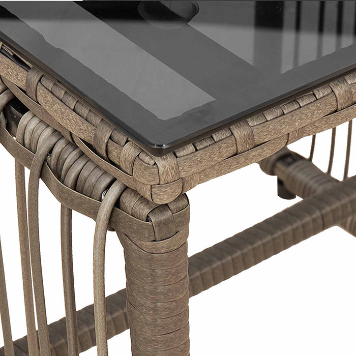 Set de Mobilier pentru Exterior 7 pcs Gri și albastru marin - WALTI WALTI