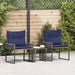 Set de Mobilier pentru Exterior 7 pcs Gri și albastru marin - WALTI WALTI