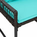 Set de Mobilier pentru Exterior cu pernă 7 pcs Negru și Turcoaz - WALTI WALTI