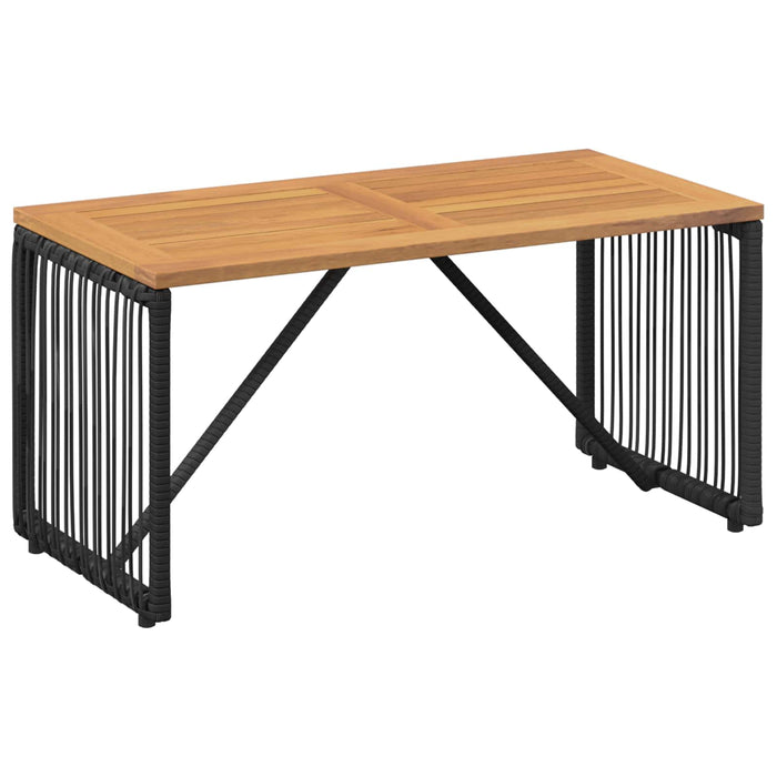 Masă de exterior Negru și Maro 80 x 40 x 40 cm poliratan - WALTI WALTI
