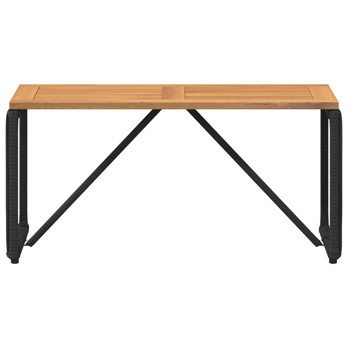 Masă de exterior Negru și Maro 80 x 40 x 40 cm poliratan - WALTI WALTI