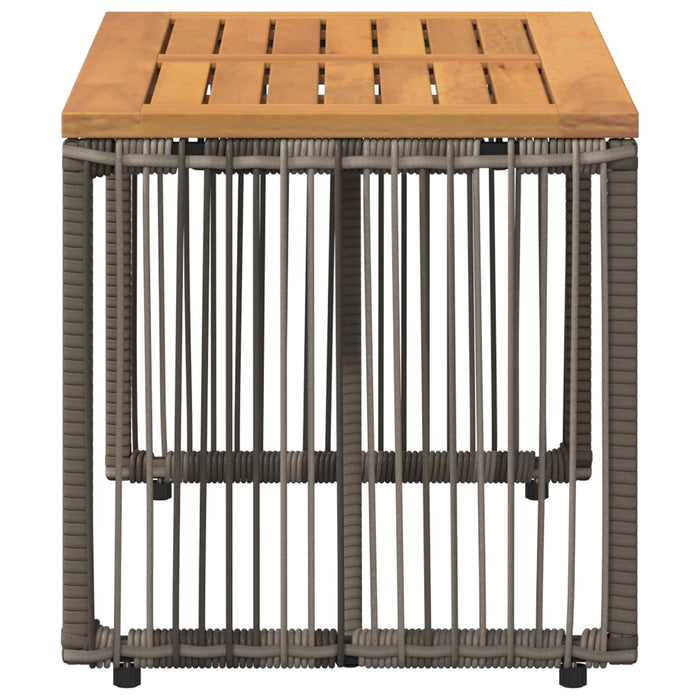 Masă de exterior Gri și Brown 80 x 40 x 40 cm poliratan - WALTI WALTI