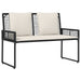 Set de Mobilier pentru Exterior 4 pcs Negru și Alb crem - WALTI WALTI