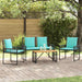Set de Mobilier pentru Exterior cu pernă 4 pcs Negru și Turcoaz - WALTI WALTI