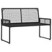 Set de Mobilier pentru Exterior cu pernă 4 pcs Negru și Turcoaz - WALTI WALTI