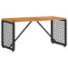 Set de Mobilier pentru Exterior cu pernă 4 pcs Negru și Turcoaz - WALTI WALTI