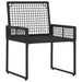 Set de Mobilier pentru Exterior cu pernă 4 pcs Negru și Turcoaz - WALTI WALTI