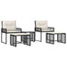 Set de Mobilier pentru Exterior cu pernă 5 pcs Negru și Alb - WALTI WALTI