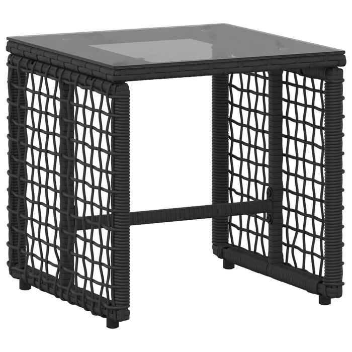 Set de Mobilier pentru Exterior cu pernă 5 pcs Negru și Alb - WALTI WALTI