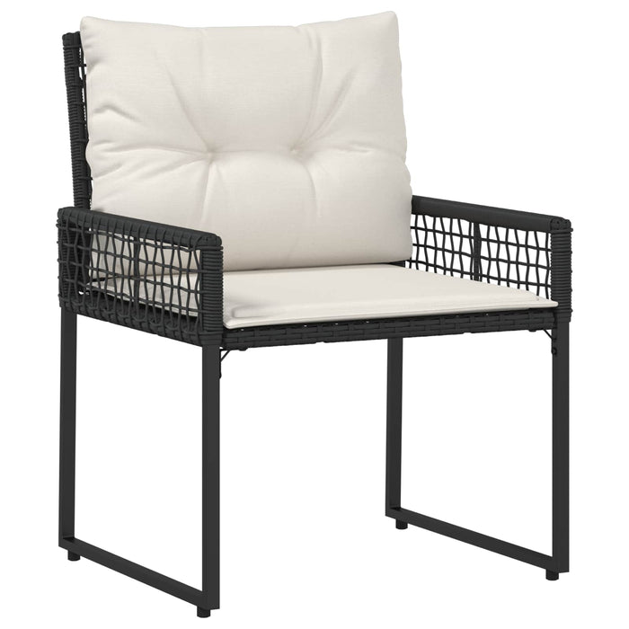 Set de Mobilier pentru Exterior cu pernă 5 pcs Negru și Alb - WALTI WALTI