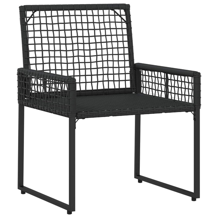 Set de Mobilier pentru Exterior cu pernă 5 pcs Negru și Alb - WALTI WALTI