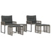 Set de Mobilier pentru Exterior cu pernă 5 pcs Gri - WALTI WALTI