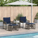 Set de Mobilier pentru Exterior cu pernă 5 pcs Gri și bleumarin - WALTI WALTI