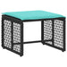 Set de Mobilier pentru Exterior cu pernă 5 pcs Negru și Turcoaz - WALTI WALTI