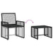 Set de Mobilier pentru Exterior cu pernă 5 pcs Negru și Turcoaz - WALTI WALTI