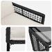 Set de Mobilier pentru Exterior cu pernă 3 pcs Negru și Alb - WALTI WALTI