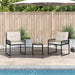 Set de Mobilier pentru Exterior cu pernă 3 pcs Negru și Alb - WALTI WALTI