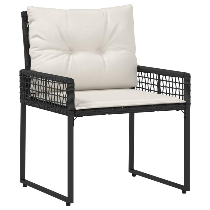 Set de Mobilier pentru Exterior cu pernă 3 pcs Negru și Alb - WALTI WALTI