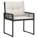 Set de Mobilier pentru Exterior cu pernă 3 pcs Negru și Alb - WALTI WALTI