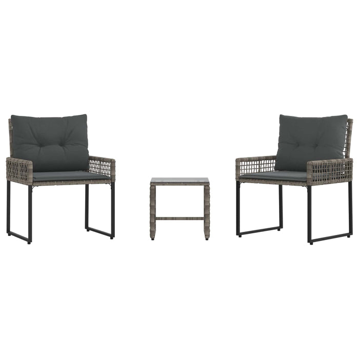 Set de Mobilier pentru Exterior cu pernă 3 pcs Gri - WALTI WALTI