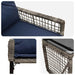 Set de Mobilier pentru Exterior cu pernă 3 pcs Gri și bleumarin - WALTI WALTI