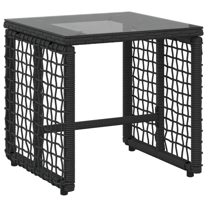 Set de Mobilier pentru Exterior cu pernă 3 pcs Negru și Turcoaz - WALTI WALTI