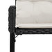 Bancă de exterior cu pernă Negru și Alb crem 118 x 55 x 82 cm - WALTI WALTI
