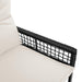 Bancă de exterior cu pernă Negru și Alb crem 118 x 55 x 82 cm - WALTI WALTI