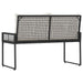 Bancă de exterior cu pernă Negru și Alb crem 118 x 55 x 82 cm - WALTI WALTI