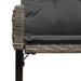 Bancă de exterior Gri 118 x 55 x 82 cm Ratan PE și țesătură - WALTI WALTI