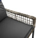 Bancă de exterior Gri 118 x 55 x 82 cm Ratan PE și țesătură - WALTI WALTI