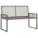 Bancă de exterior Gri 118 x 55 x 82 cm Ratan PE și țesătură - WALTI WALTI