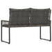 Bancă de exterior Gri 118 x 55 x 82 cm Ratan PE și țesătură - WALTI WALTI