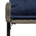 Bancă de exterior cu pernă Gri și Bleumarin 118 x 55 x 82 cm - WALTI WALTI