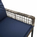 Bancă de exterior cu pernă Gri și Bleumarin 118 x 55 x 82 cm - WALTI WALTI