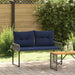 Bancă de exterior cu pernă Gri și Bleumarin 118 x 55 x 82 cm - WALTI WALTI