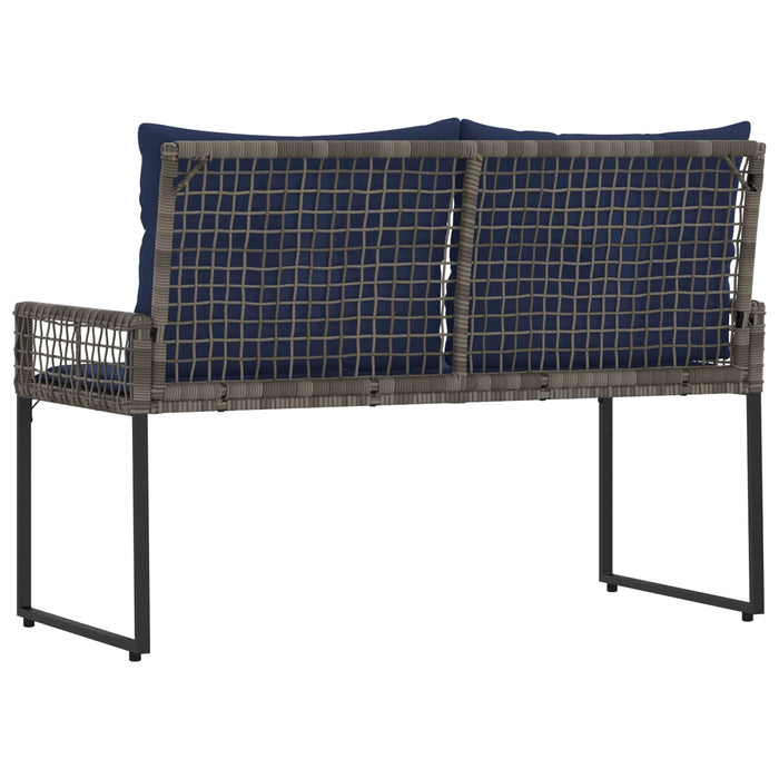 Bancă de exterior cu pernă Gri și Bleumarin 118 x 55 x 82 cm - WALTI WALTI